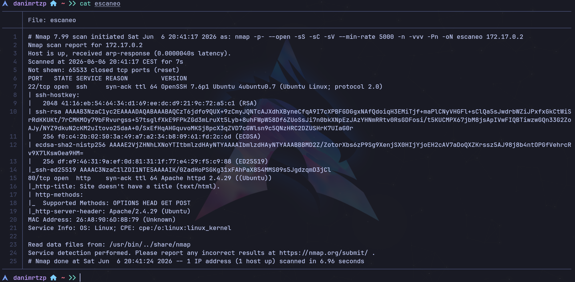 Revisión escaneo Nmap